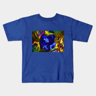 Blue Rose Embossed Kids T-Shirt